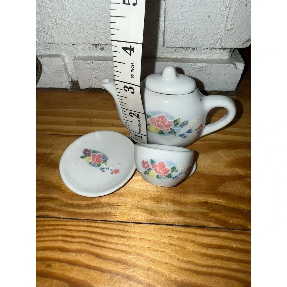 Vintage Floral Miniature Tea‎ Set Porcelain